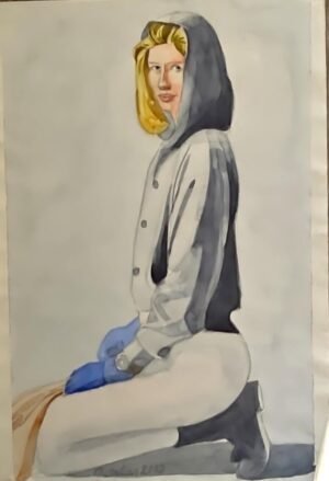 Girl with the Blue Gloves